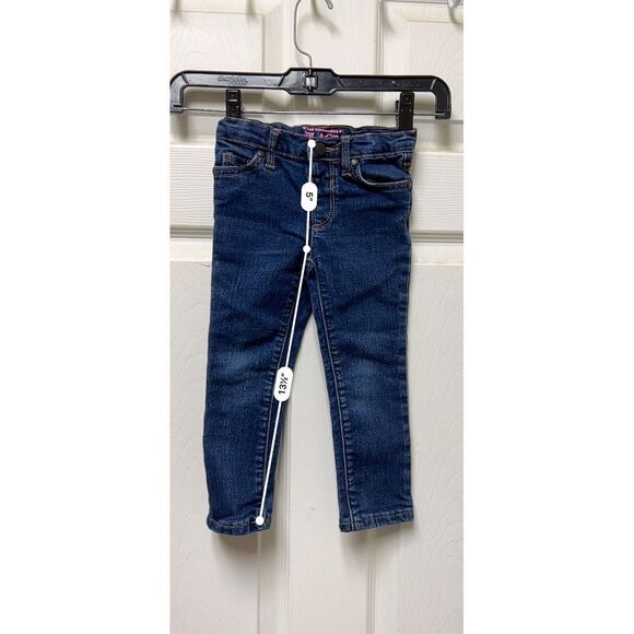🍁 The Childrens Place Girls Jeans Size 3t Super Skinny Stretch Denim Blue DDB-A - Picture 4 of 6